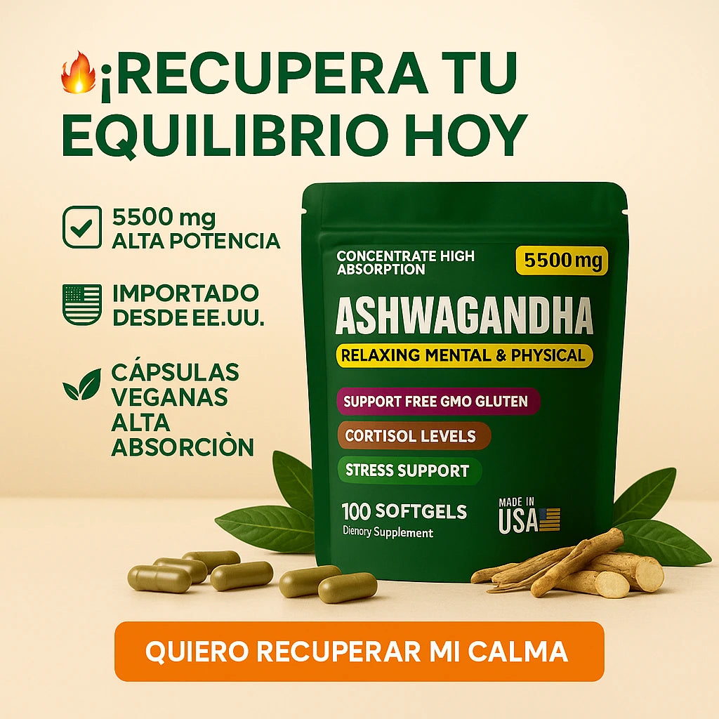 ASHWAGANDHA 5500mg x 100 Cápsulas