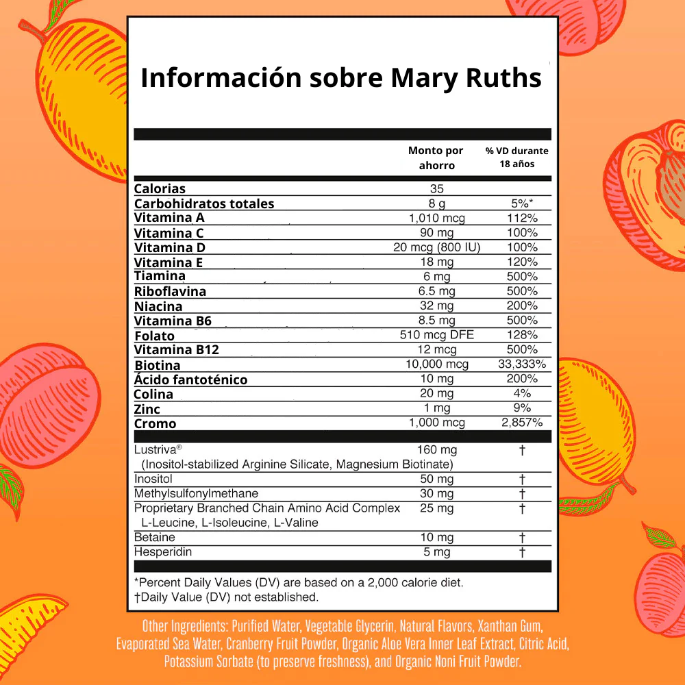 MARY RUTHS NARANJA :CRECIMIENTO DE CABELLO X 1000 ML