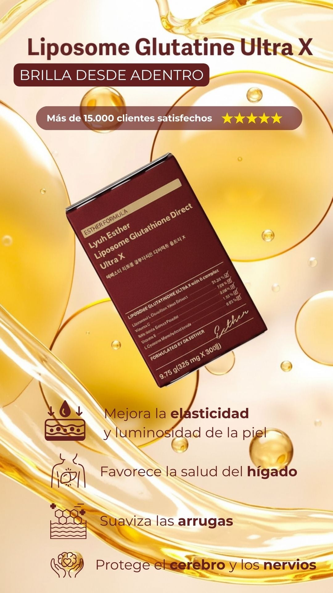 ESTHER FORMULA Glutatión liposomal X30