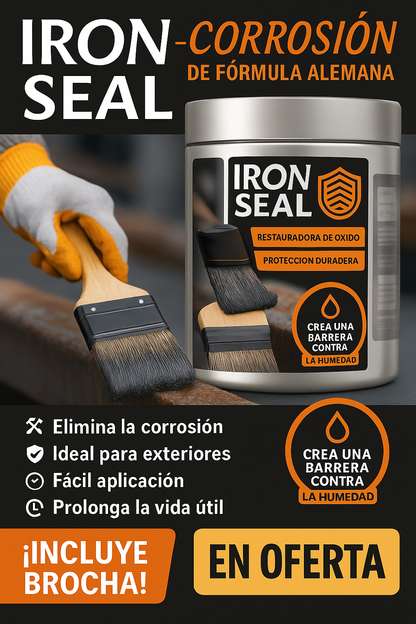 IRON SEAL REPARACIÓN NEGRO 500ML+BROCHA GRATIS