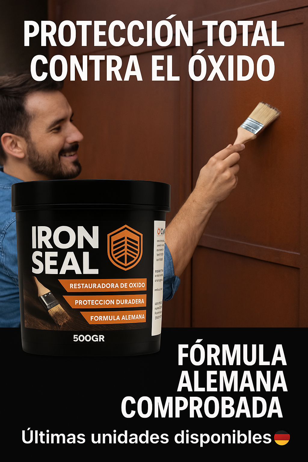 IRON SEAL REPARACIÓN NEGRO 500ML+BROCHA GRATIS