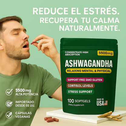 ASHWAGANDHA 5500mg x 100 Cápsulas