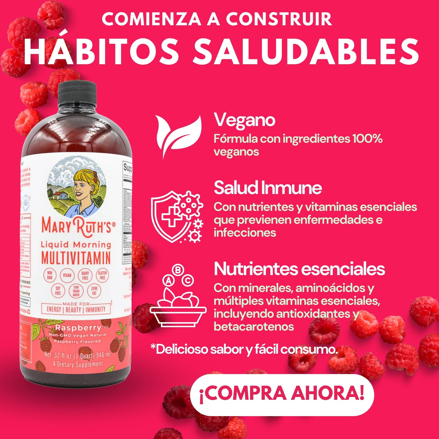 MARY RUTHS ROJO : MULTIVITAMINICO X1000ML